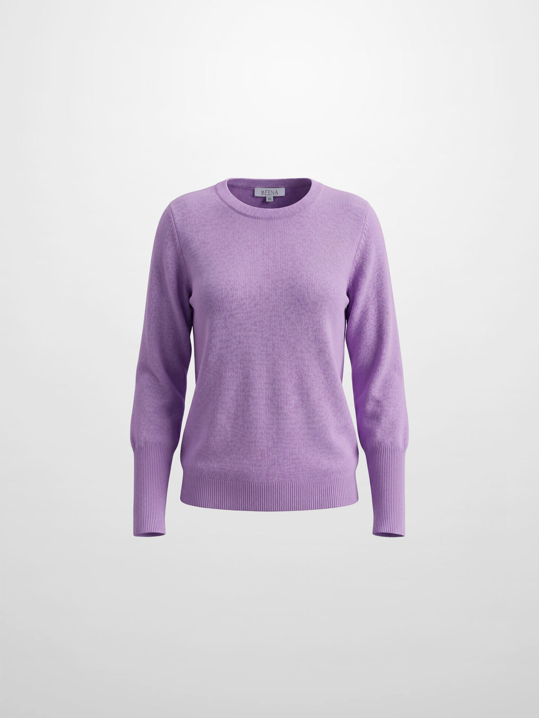 High Cuff Crew Sweater-Lavender