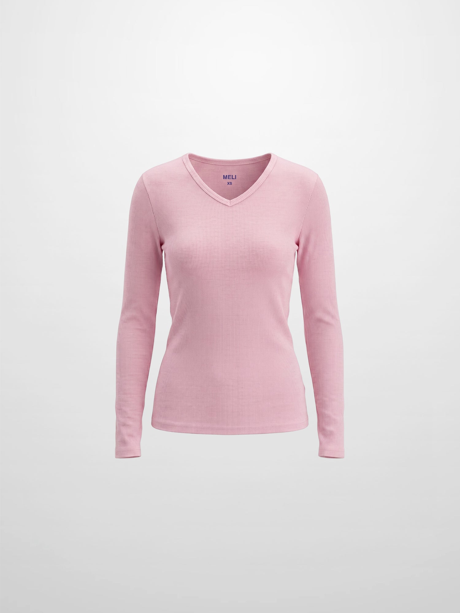Soft Ribbed High V Tee-Soft Pink