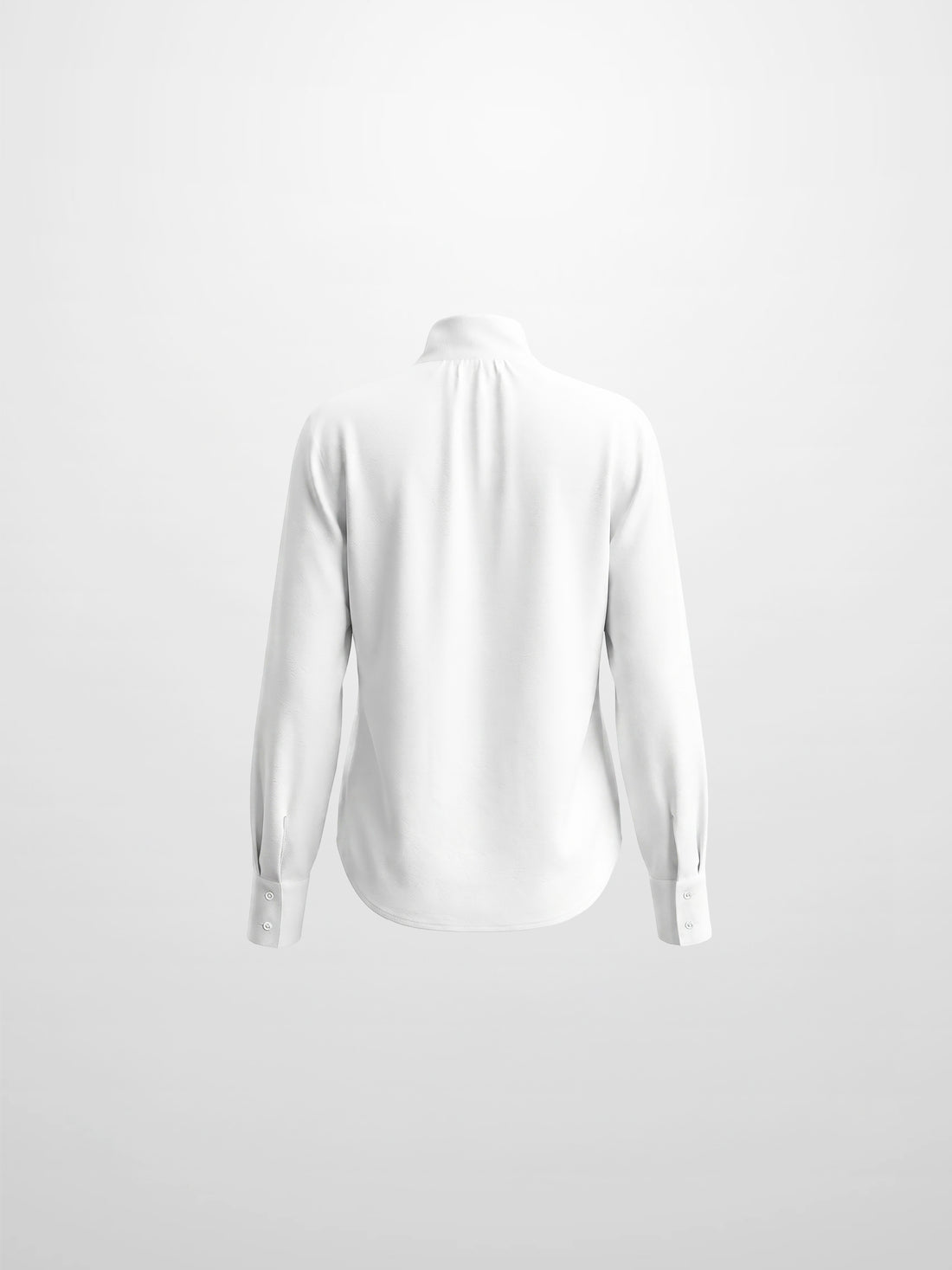 Fringe Bow Blouse-White