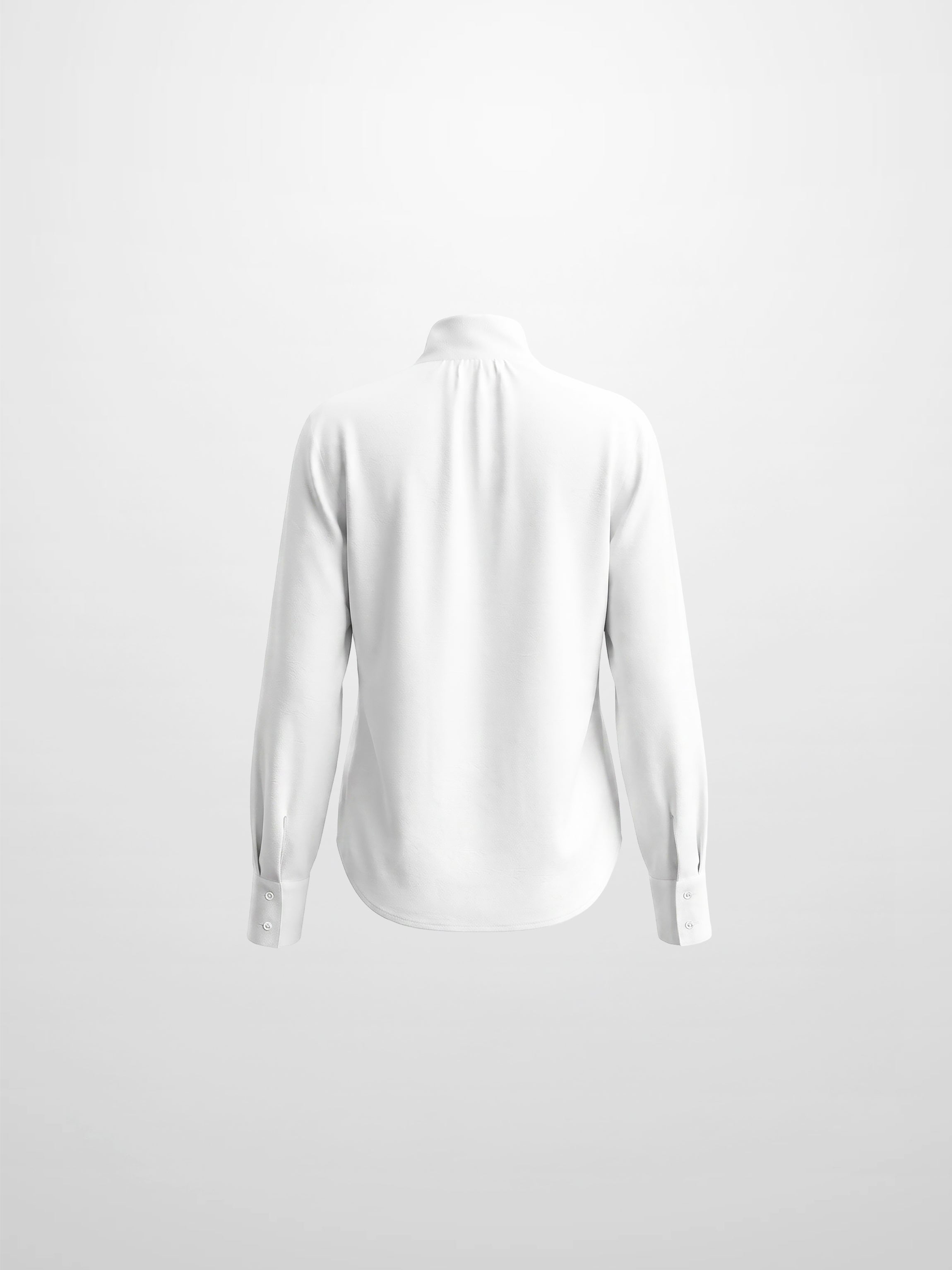 Fringe Bow Blouse-White