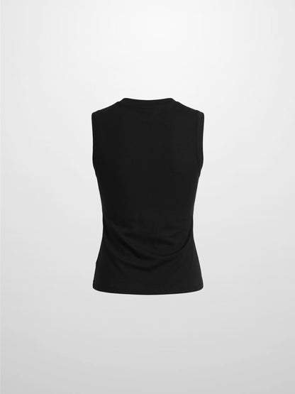 Sleeveless Tee-Sketch Flower