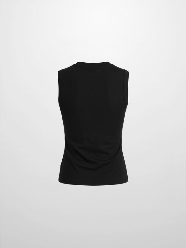 Sleeveless Tee-Sketch Flower