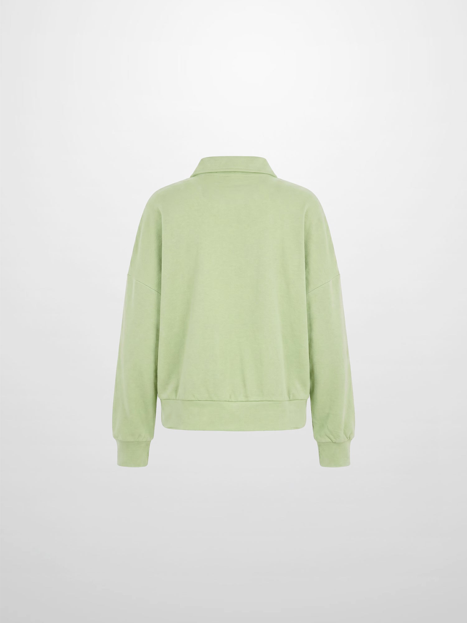 Collared Bomber Tee-Sage