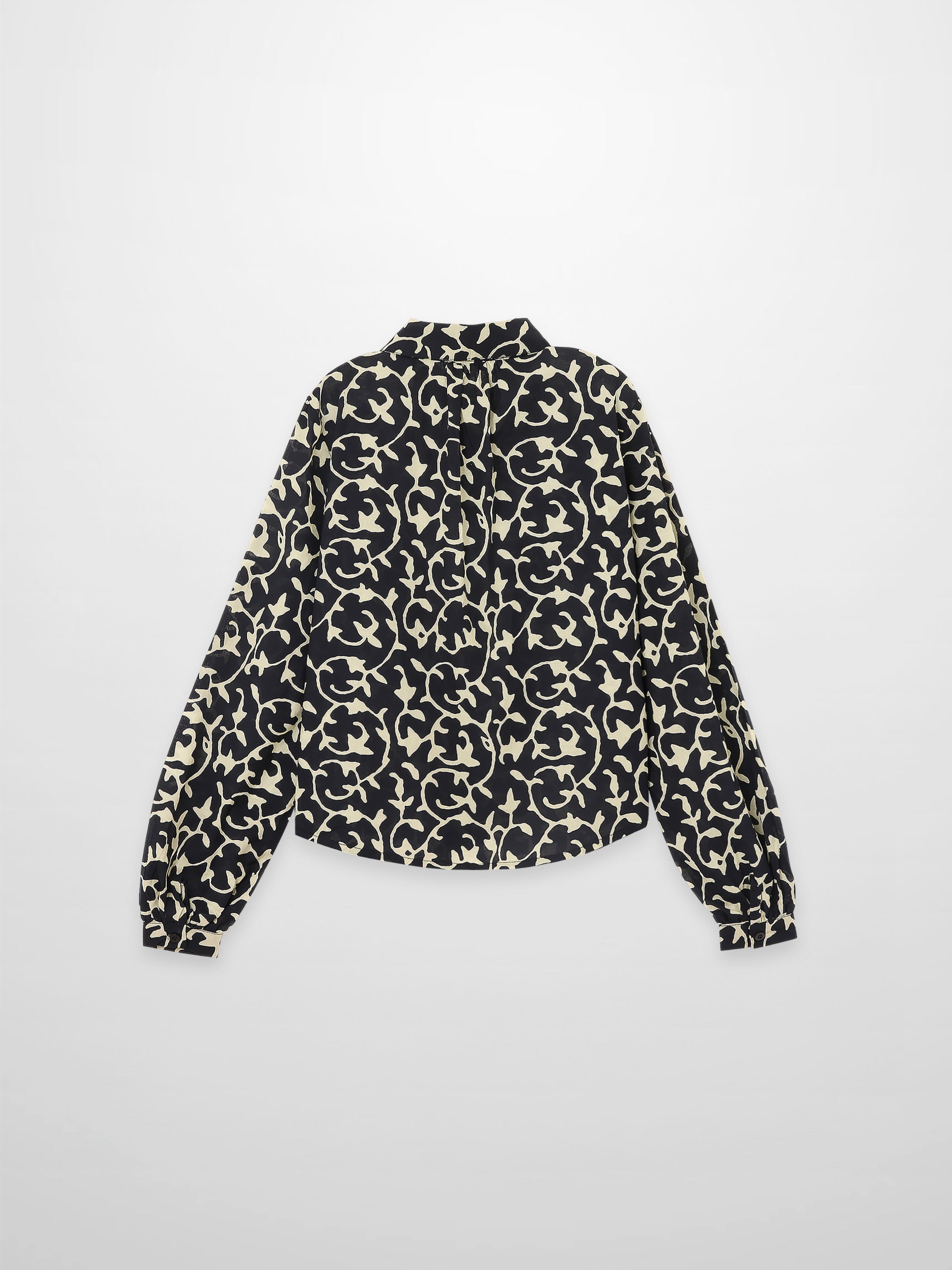 Blouse-Navy Vines