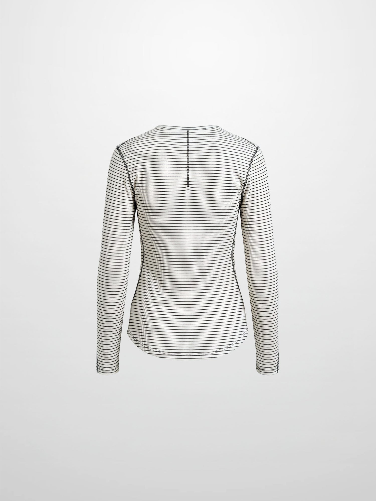 Striped Cross Stitch T-Shirt-White