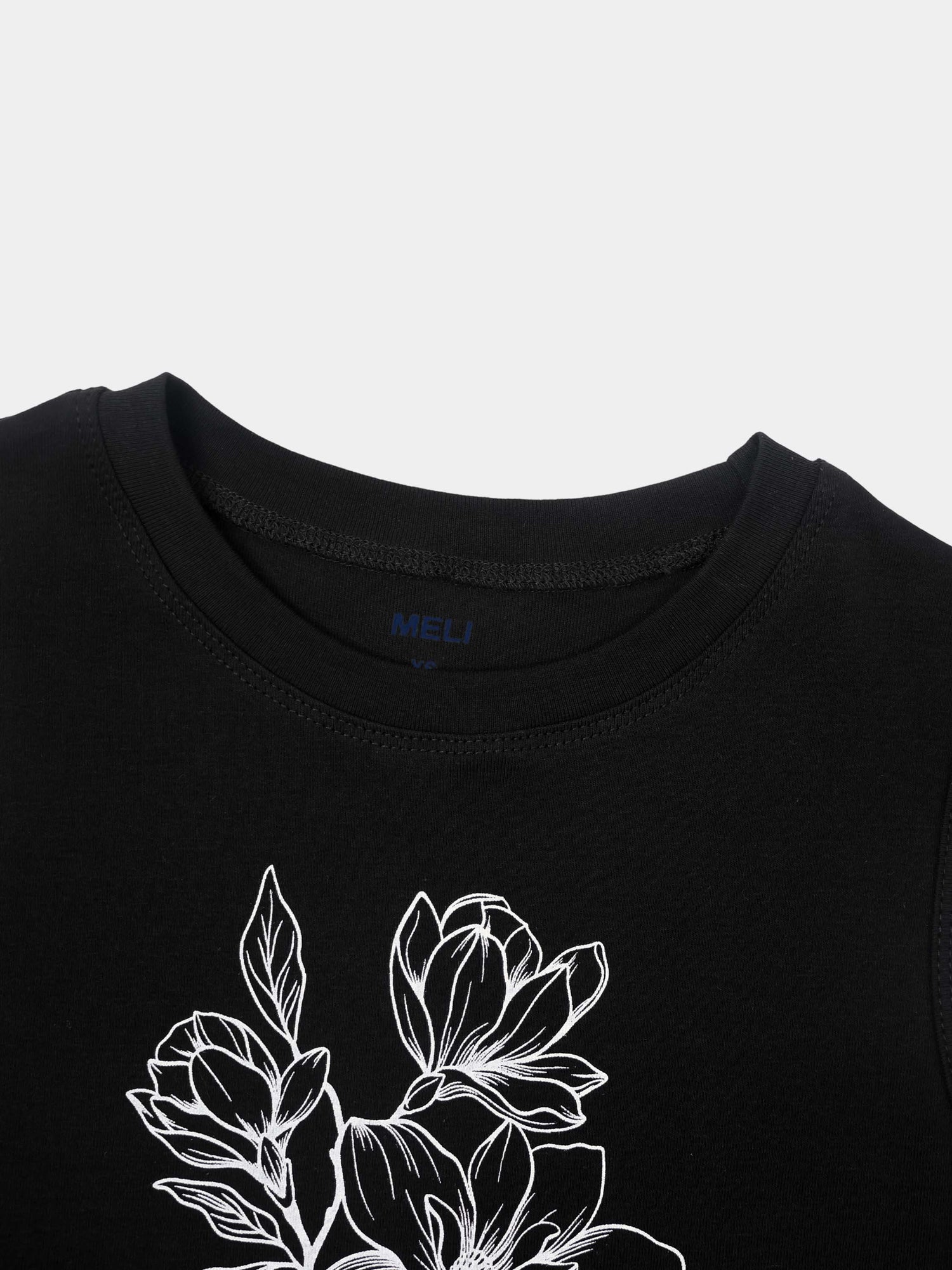 Sleeveless Tee-Sketch Flower