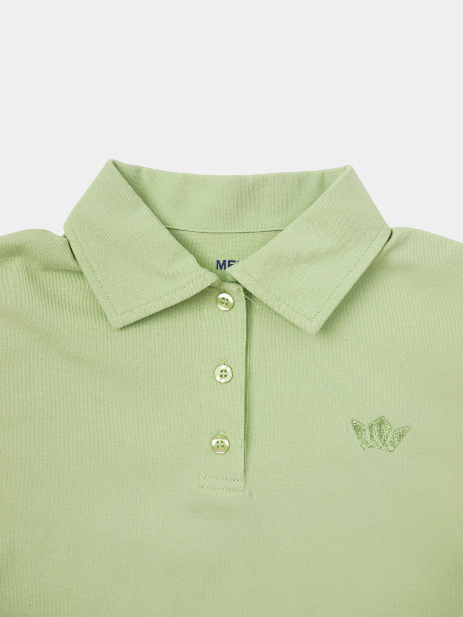 Collared Bomber Tee-Sage