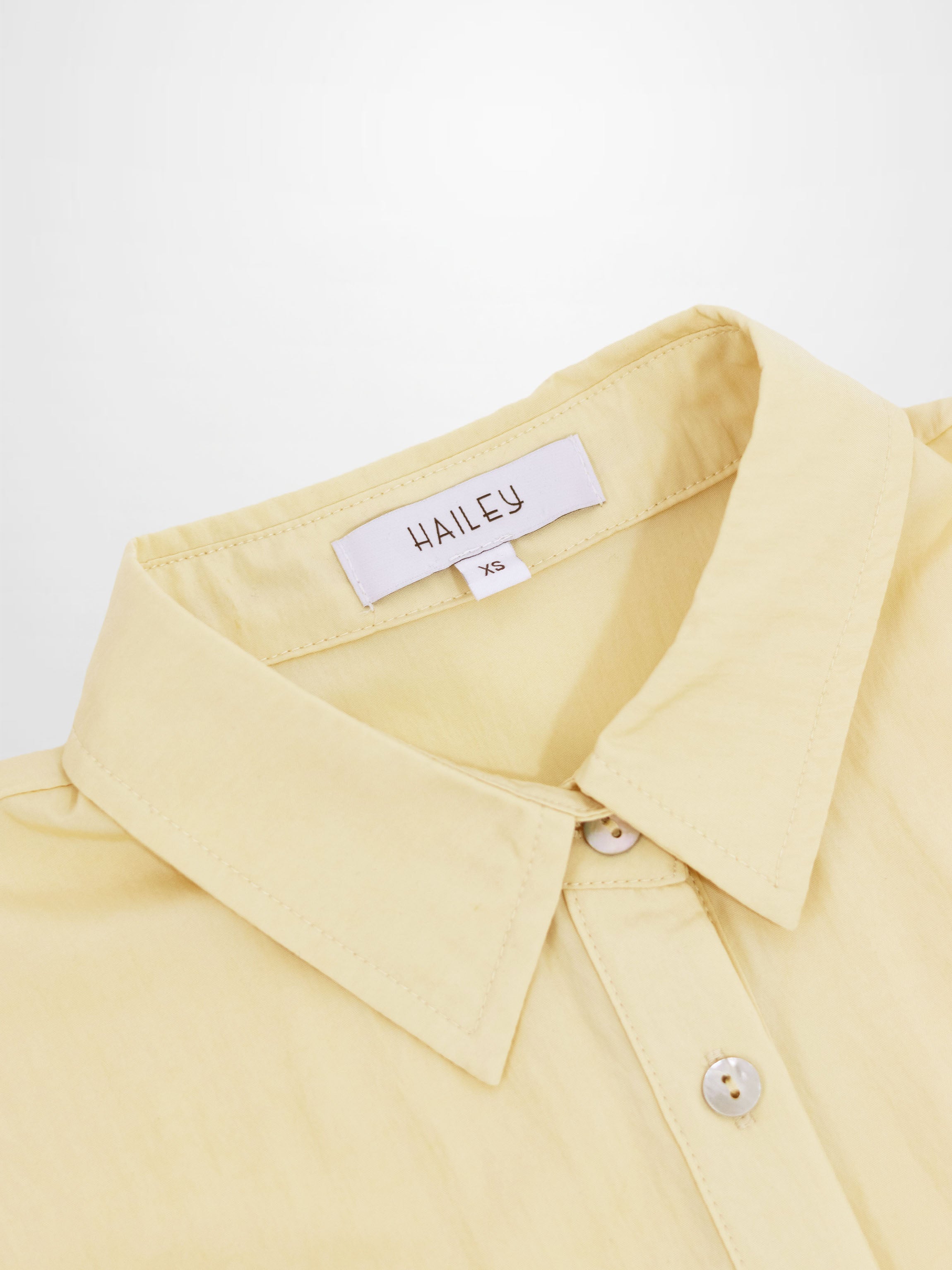 Boxy Dolman Sleeve Crinkle Blouse-Pale Yellow