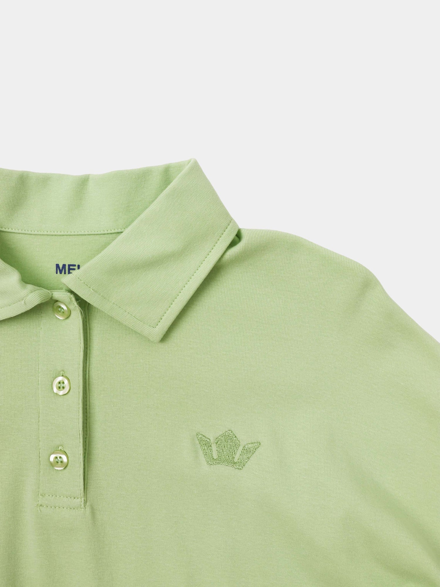 Collared Bomber Tee-Sage