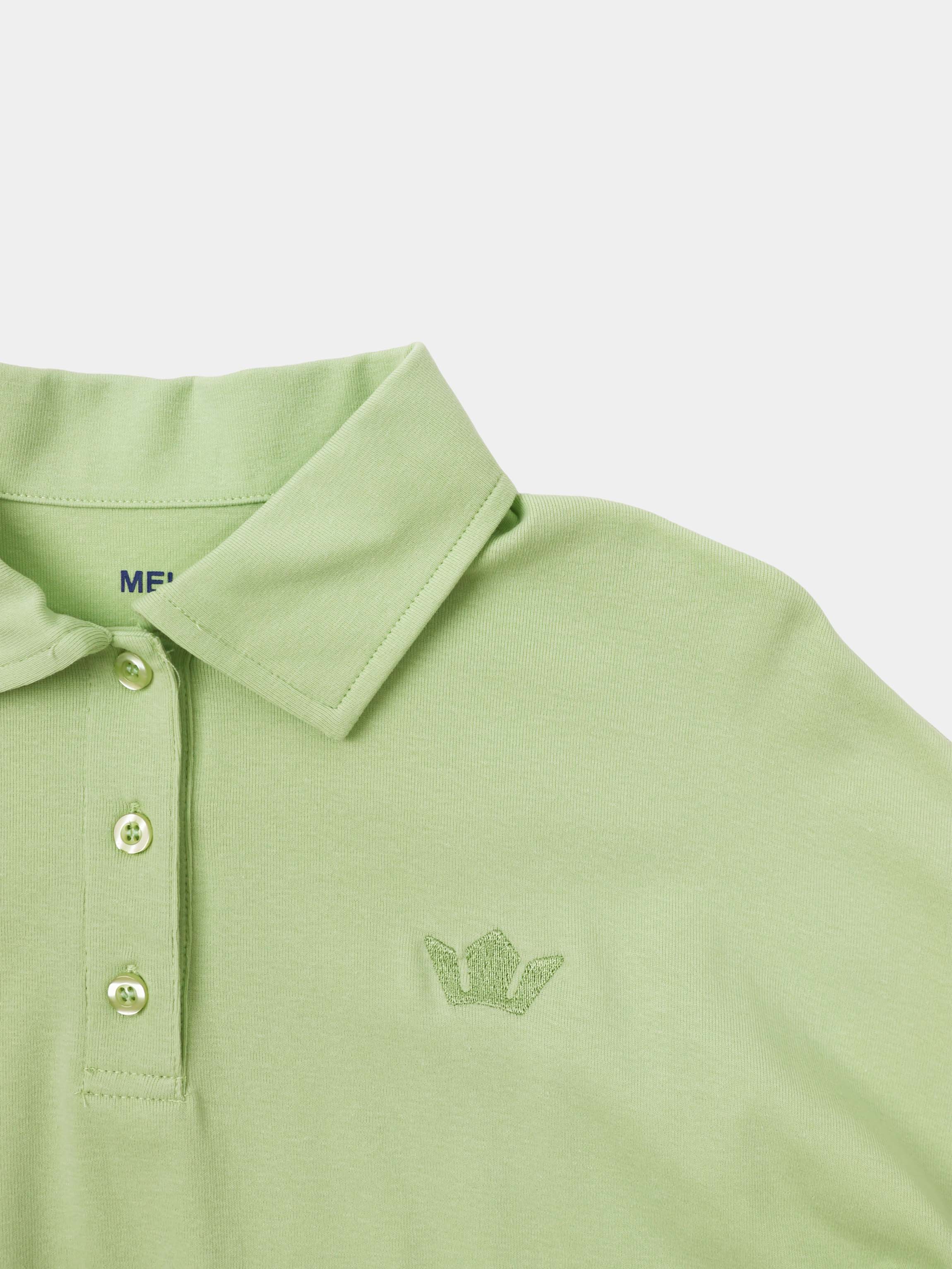 Collared Bomber Tee-Sage