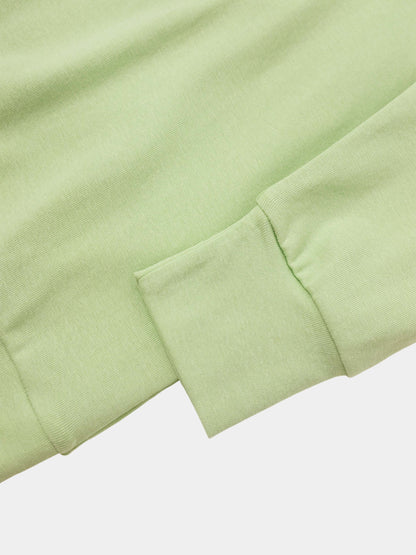 Collared Bomber Tee-Sage