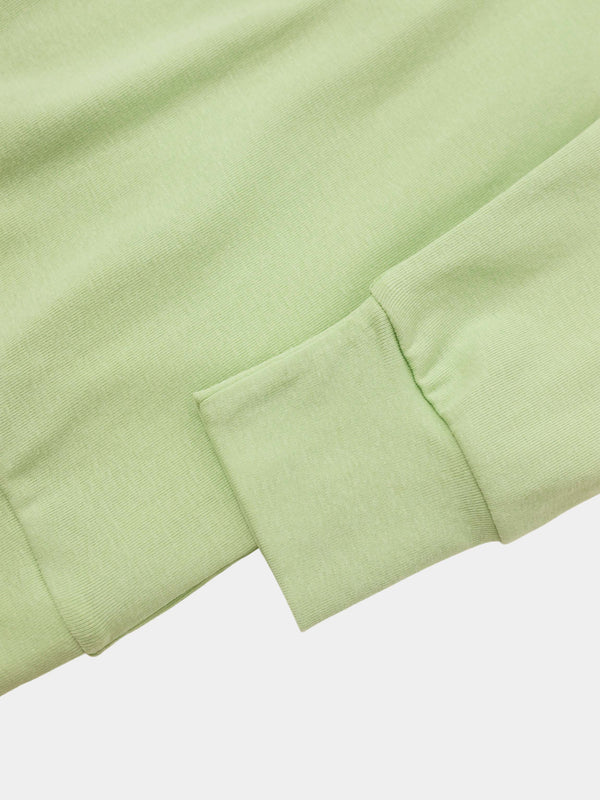 Collared Bomber Tee-Sage