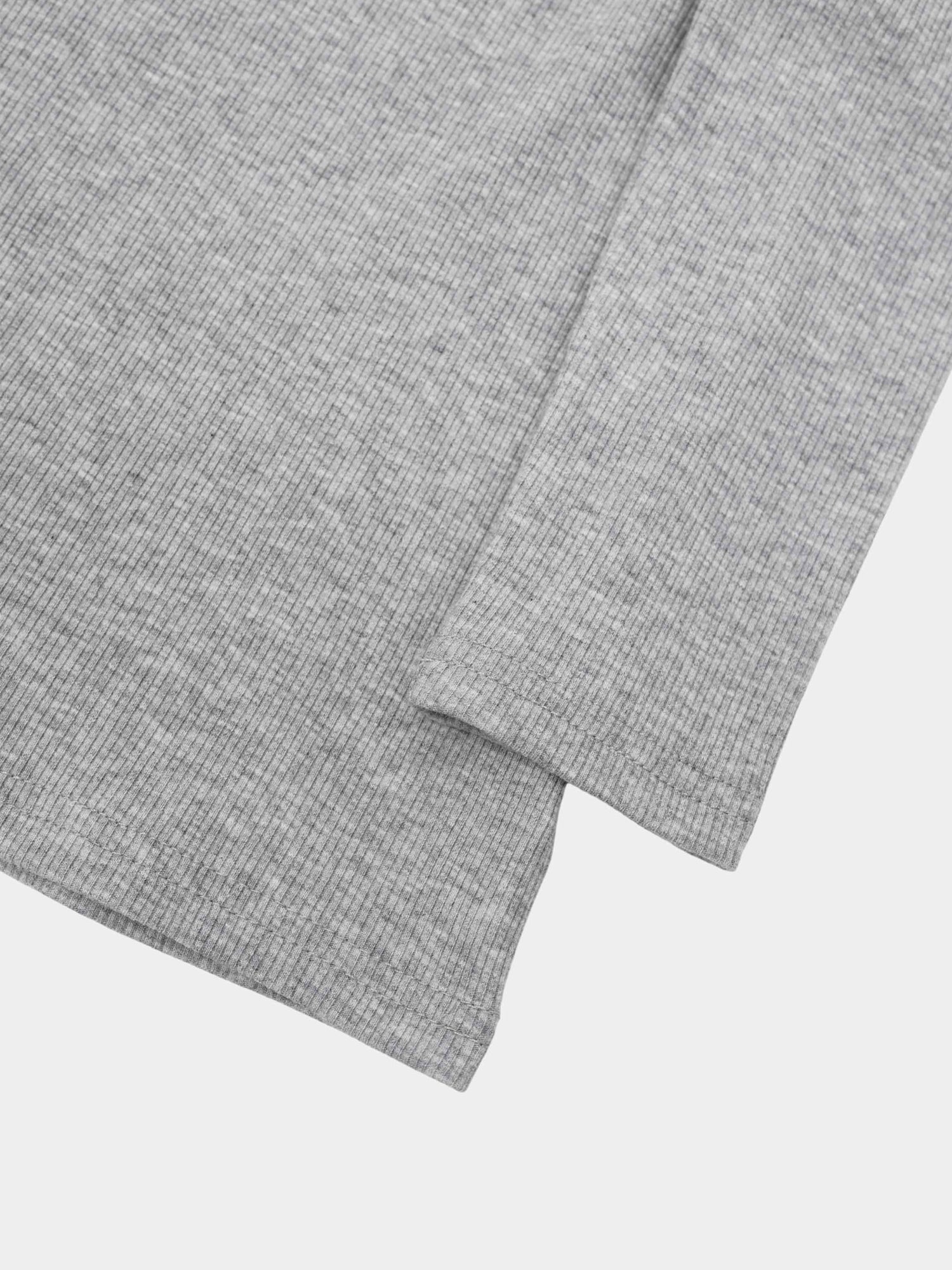 Heathered Collared Tee-Grey