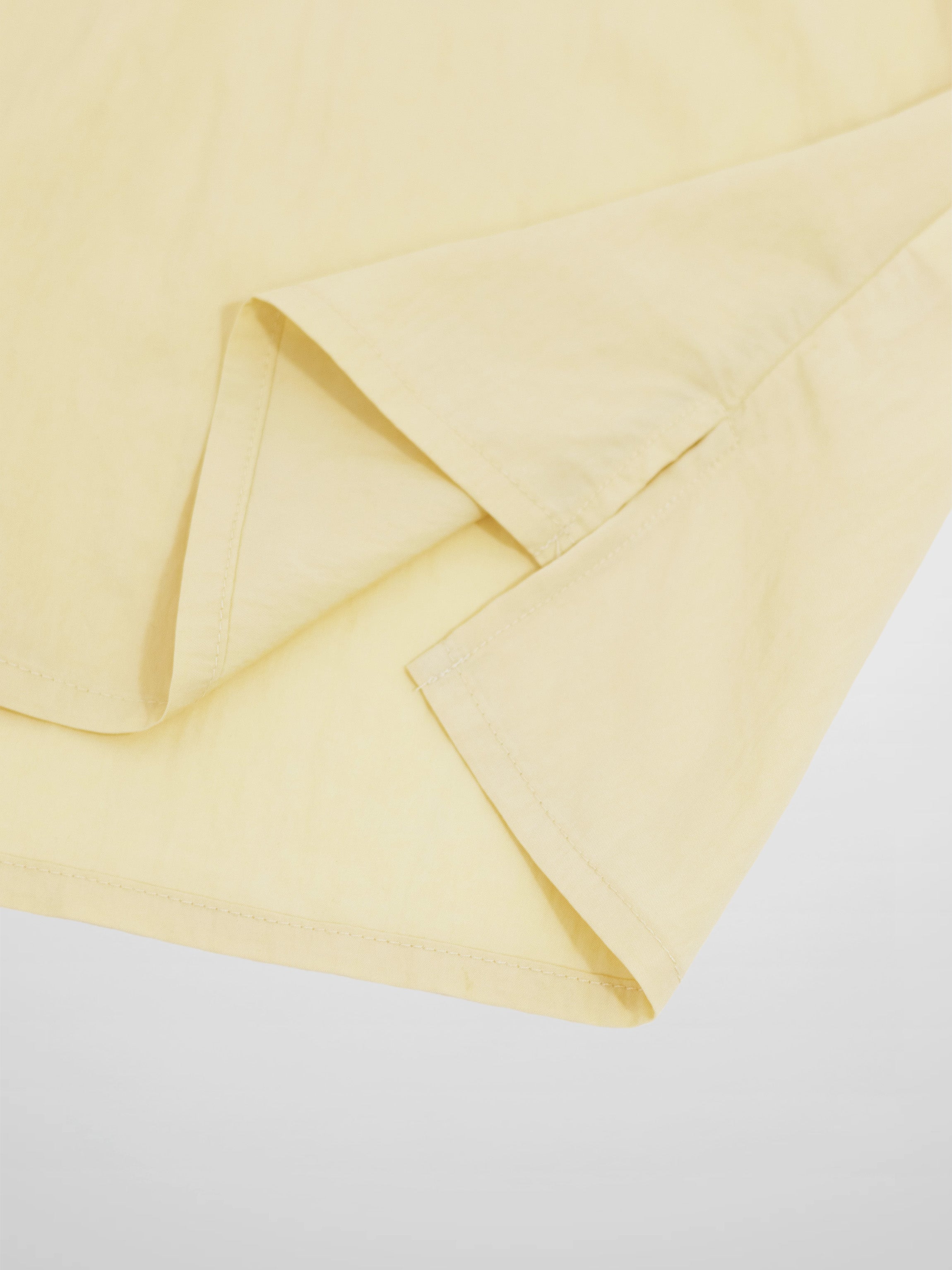 Boxy Dolman Sleeve Crinkle Blouse-Pale Yellow