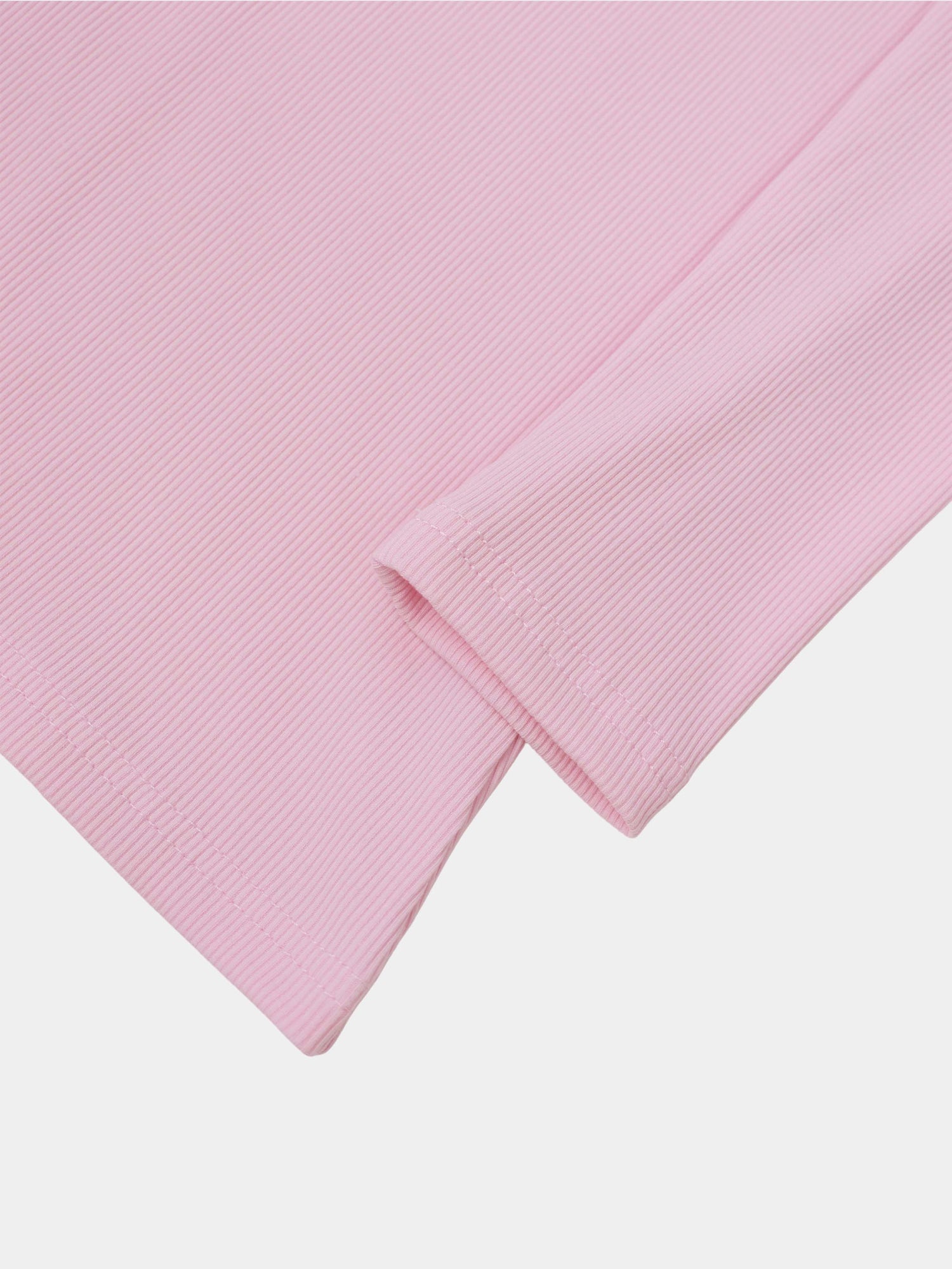 Soft Ribbed High V Tee-Soft Pink