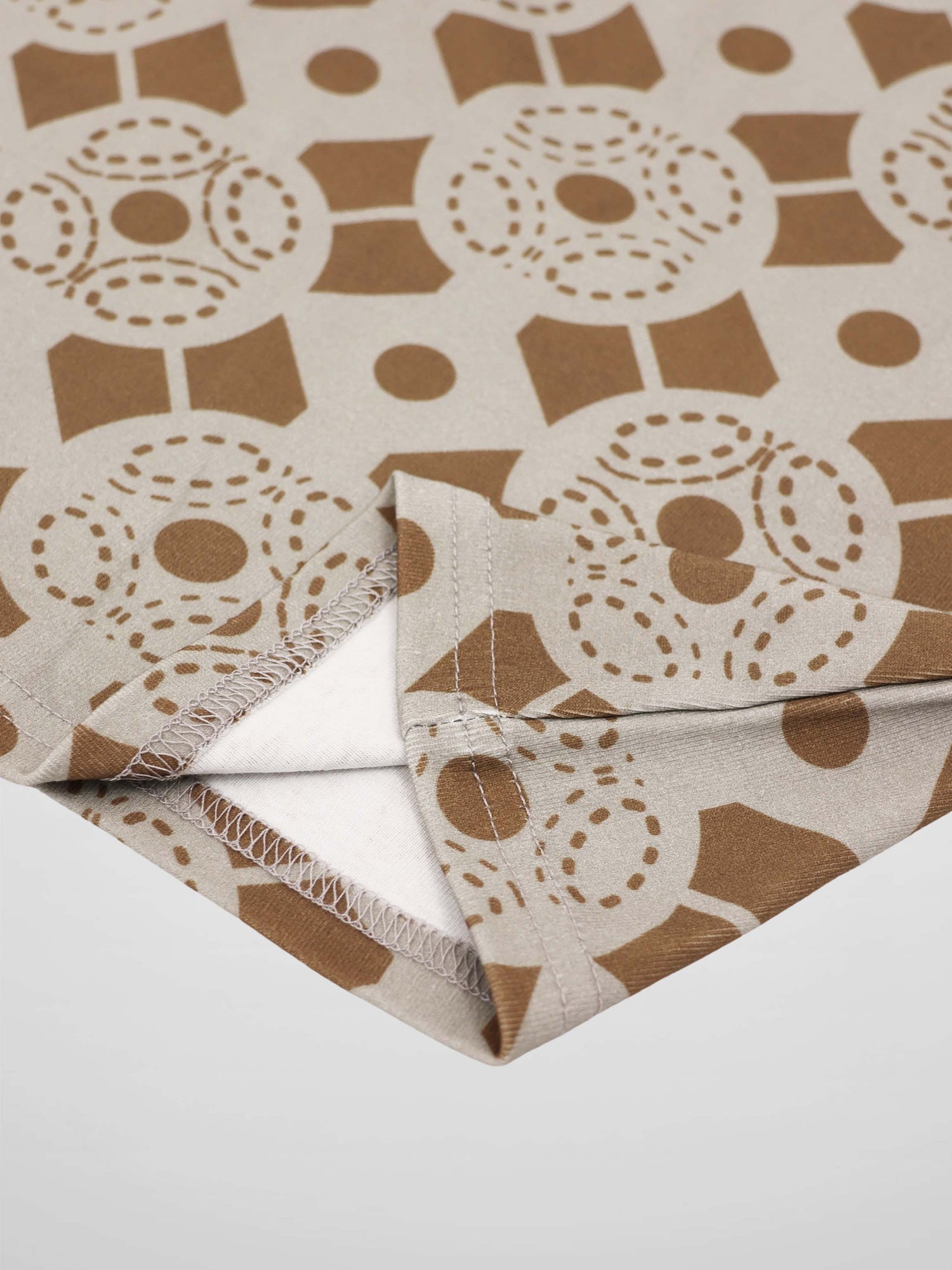 Basic Printed T-shirt-Geometric Design