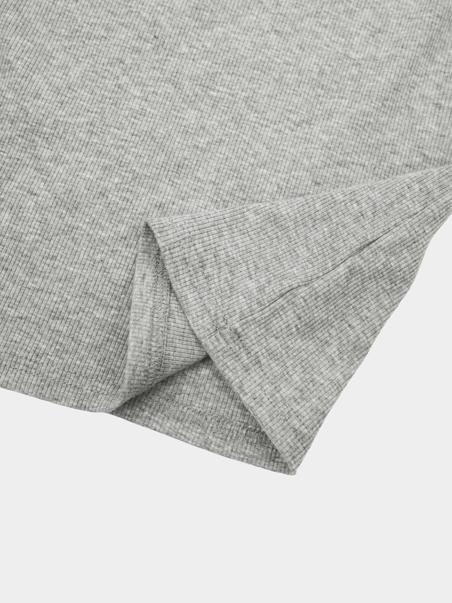 Heathered Collared Tee-Grey