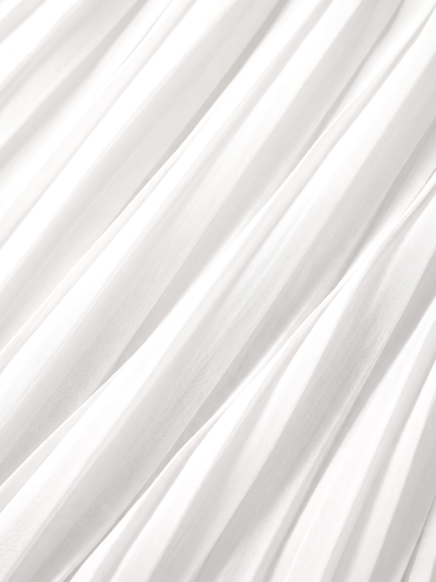 Chiffon Drop Waist Pleat Skirt-White