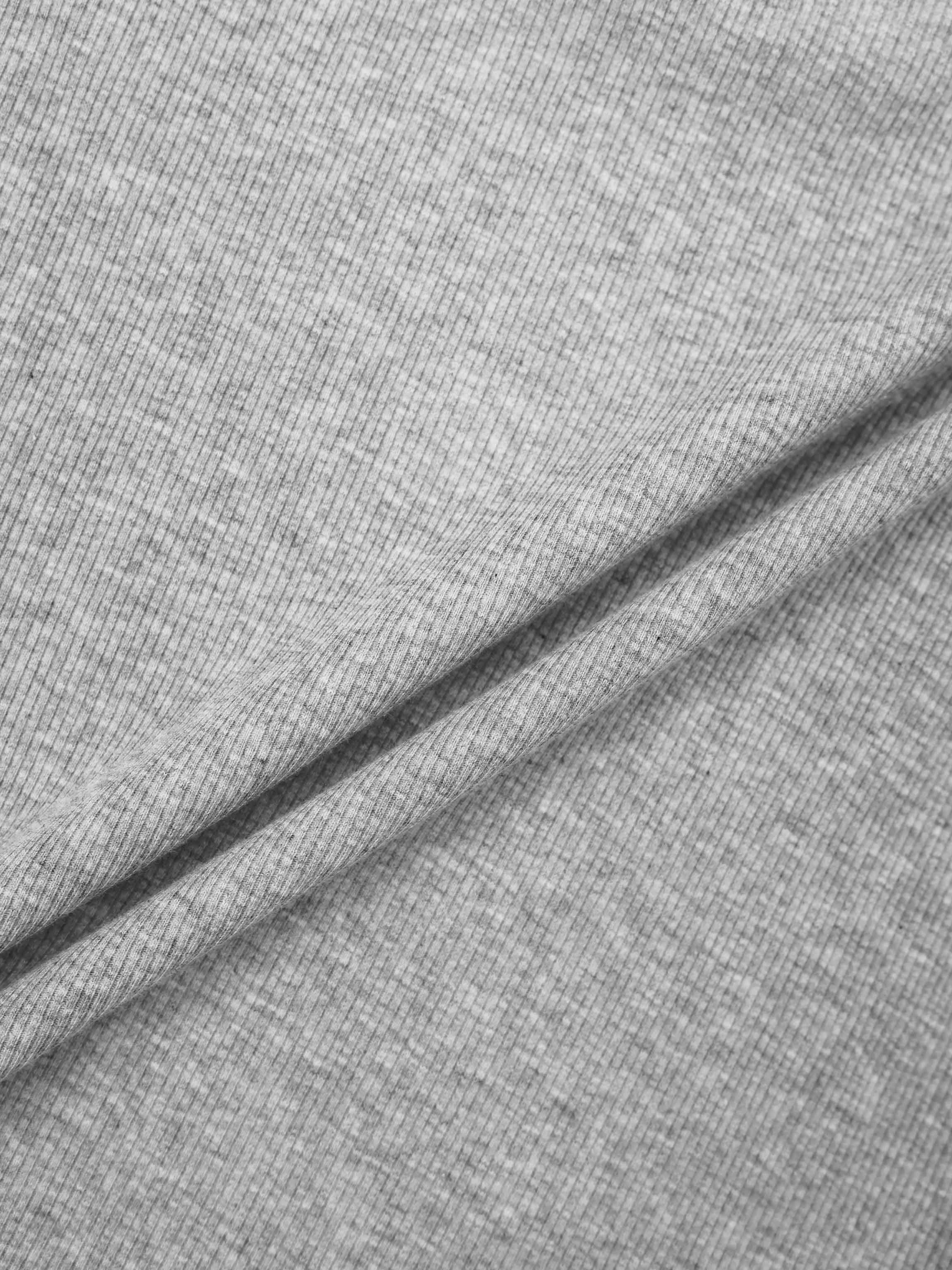 Heathered Collared Tee-Grey