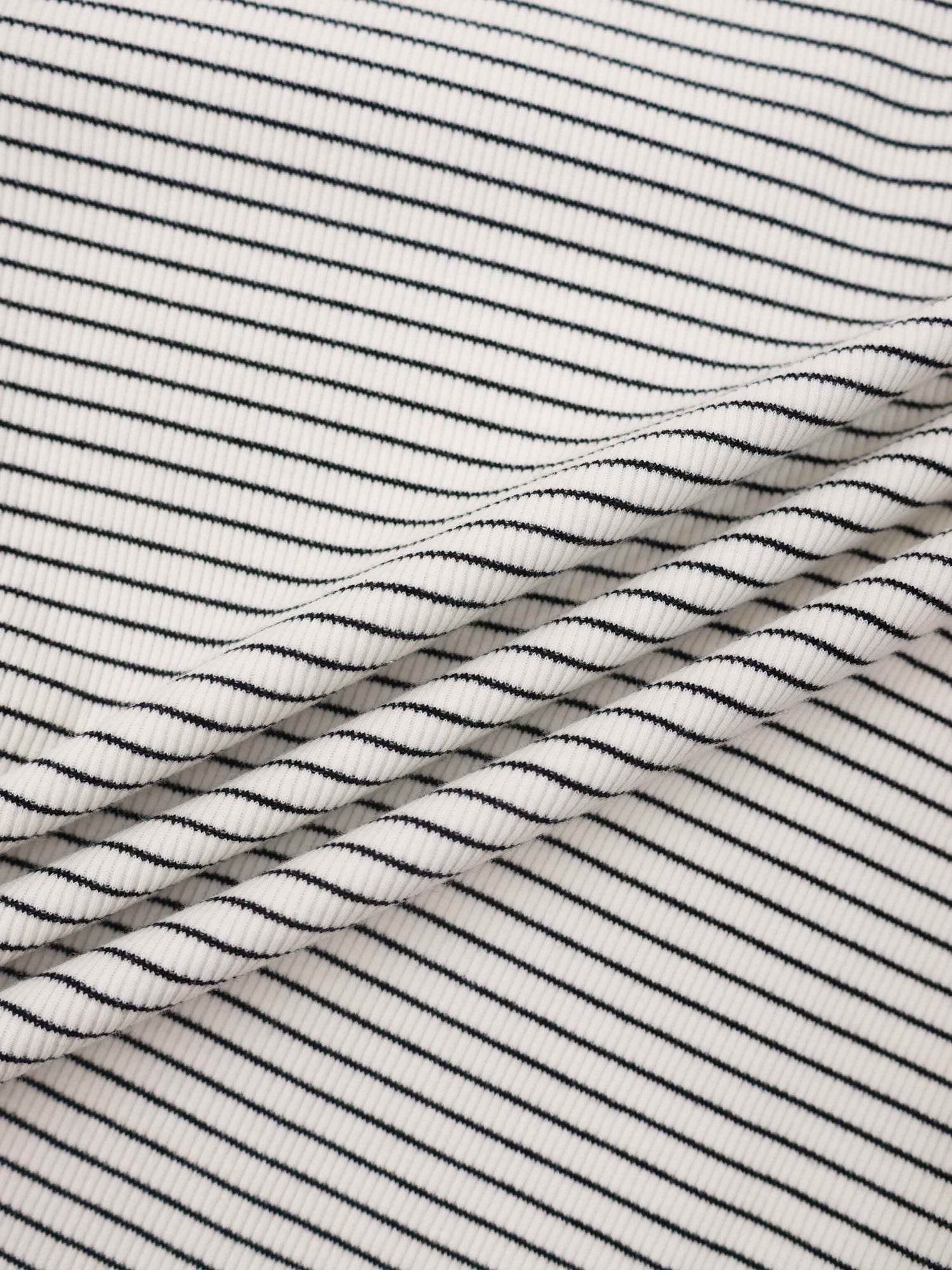 Striped Cross Stitch T-Shirt-Grey