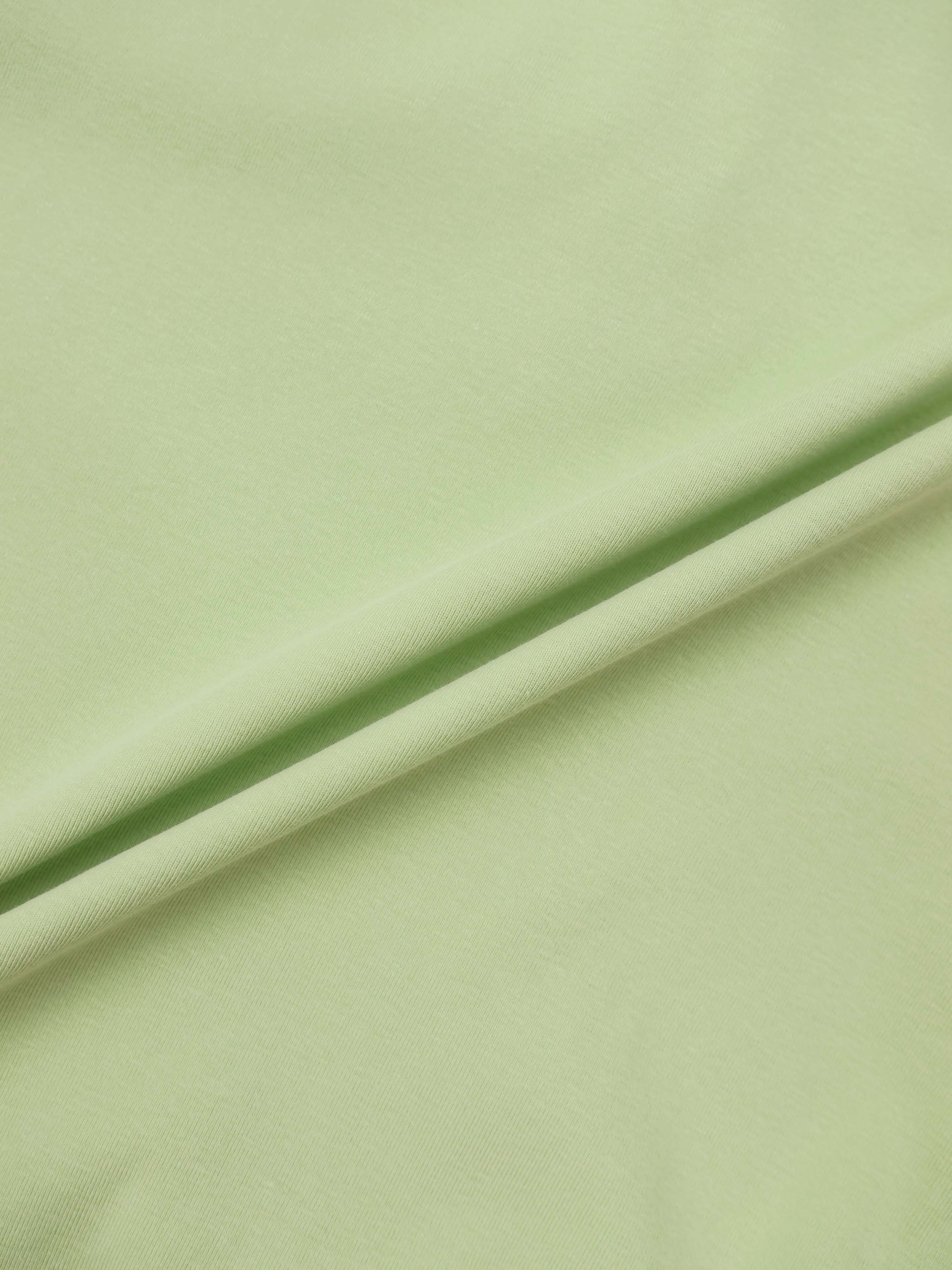 Collared Bomber Tee-Sage