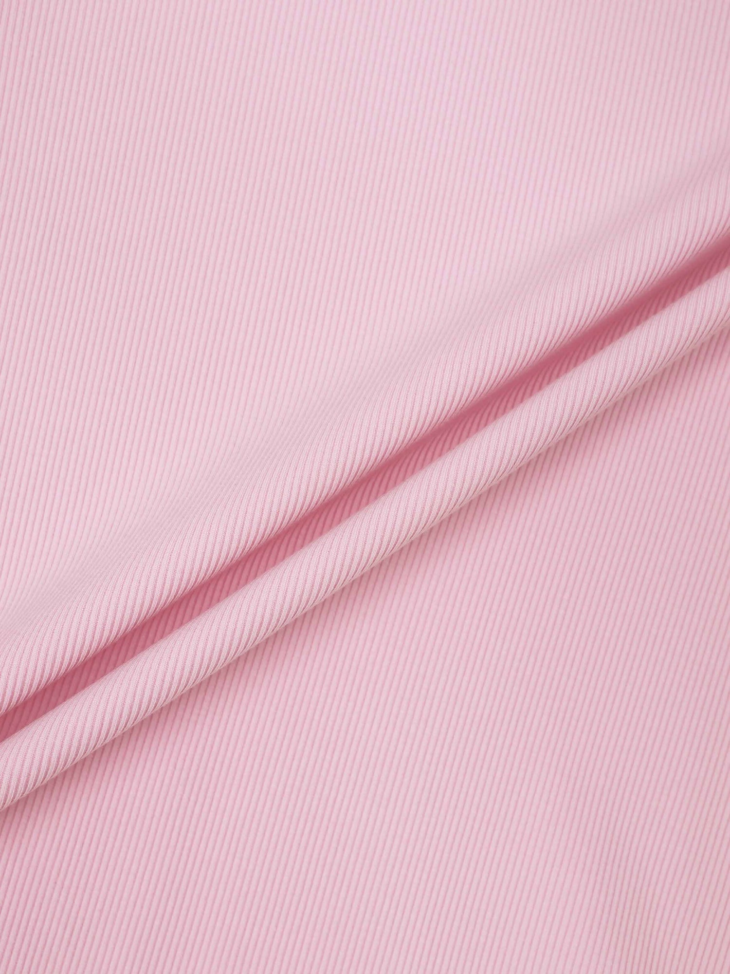 Soft Ribbed High V Tee-Soft Pink