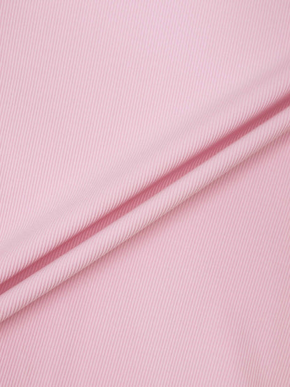 Soft Ribbed High V Tee-Soft Pink