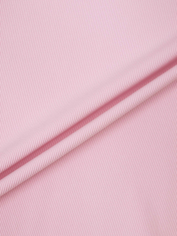 Soft Ribbed High V Tee-Soft Pink