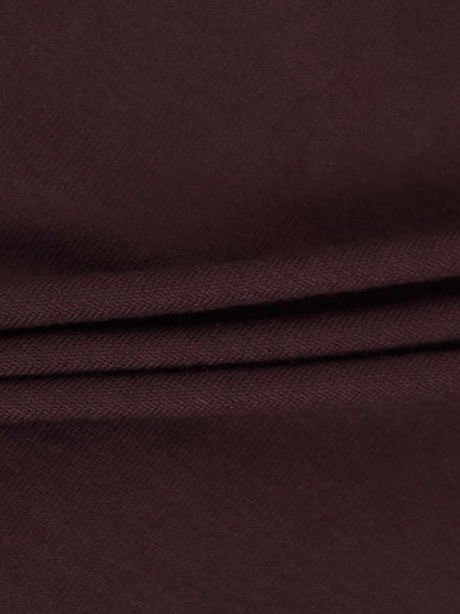 Trim Detail Crew Crop Cardigan-Chocolate Brown