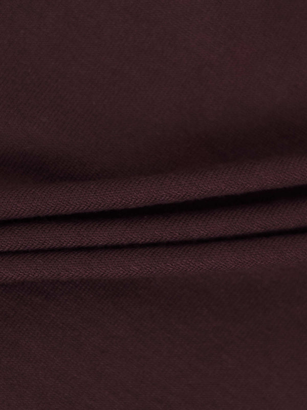 Trim Detail Crew Crop Cardigan-Chocolate Brown