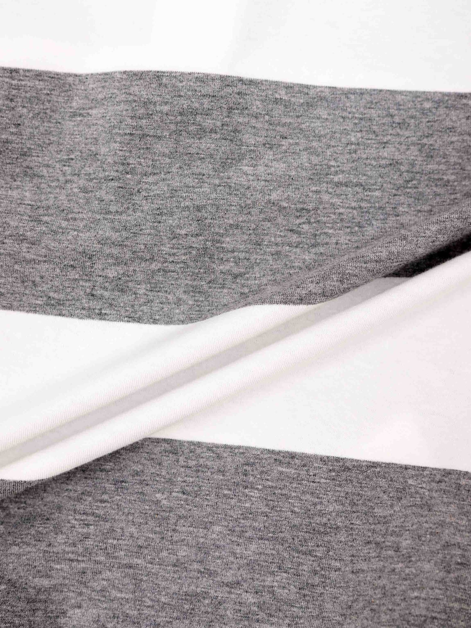 Striped Tie Bottom T-Shirt-Grey