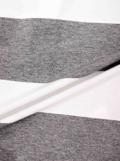 Striped Tie Bottom T-Shirt-Grey