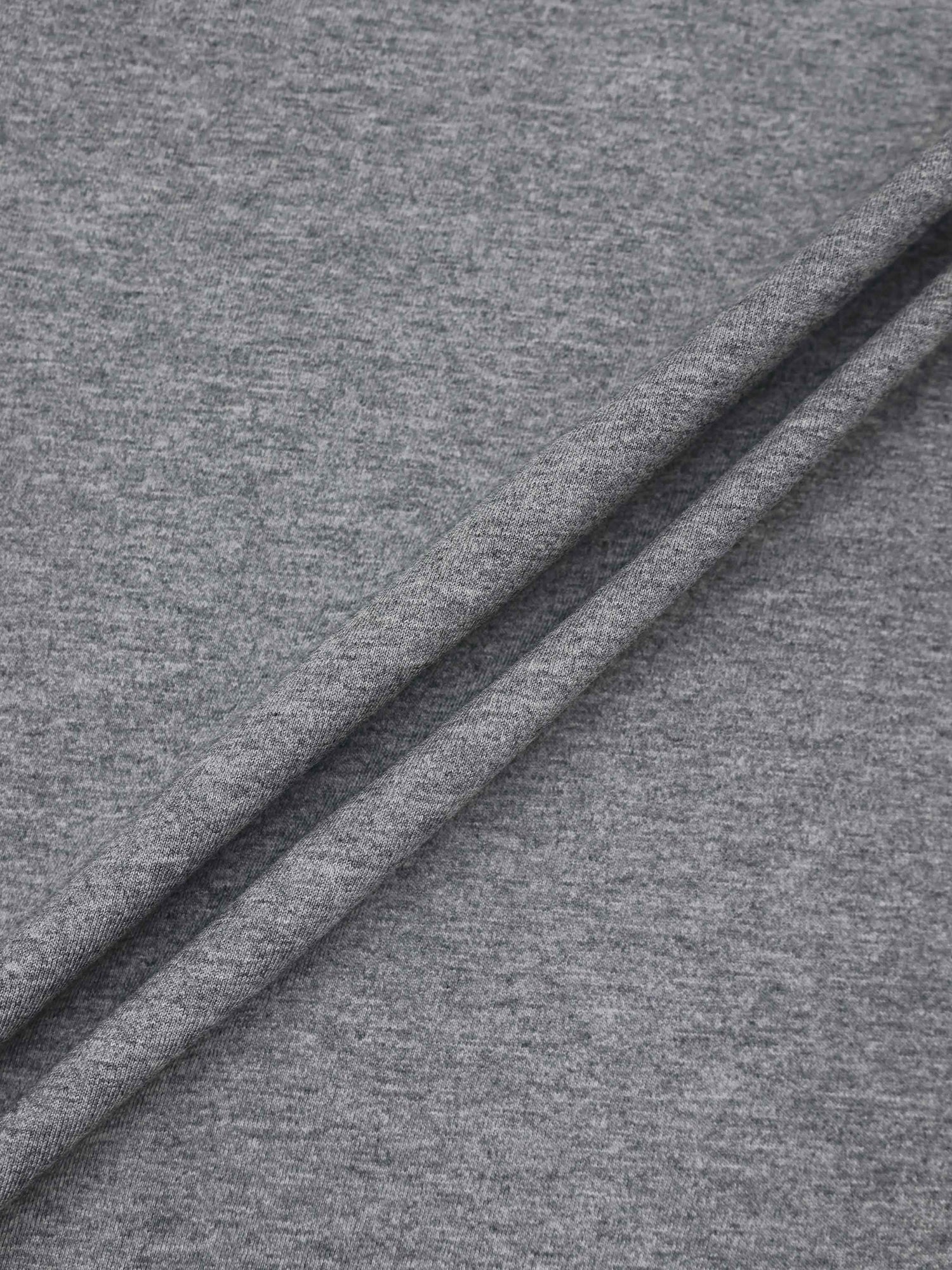 Center Seam High V Tee-Heathered Grey