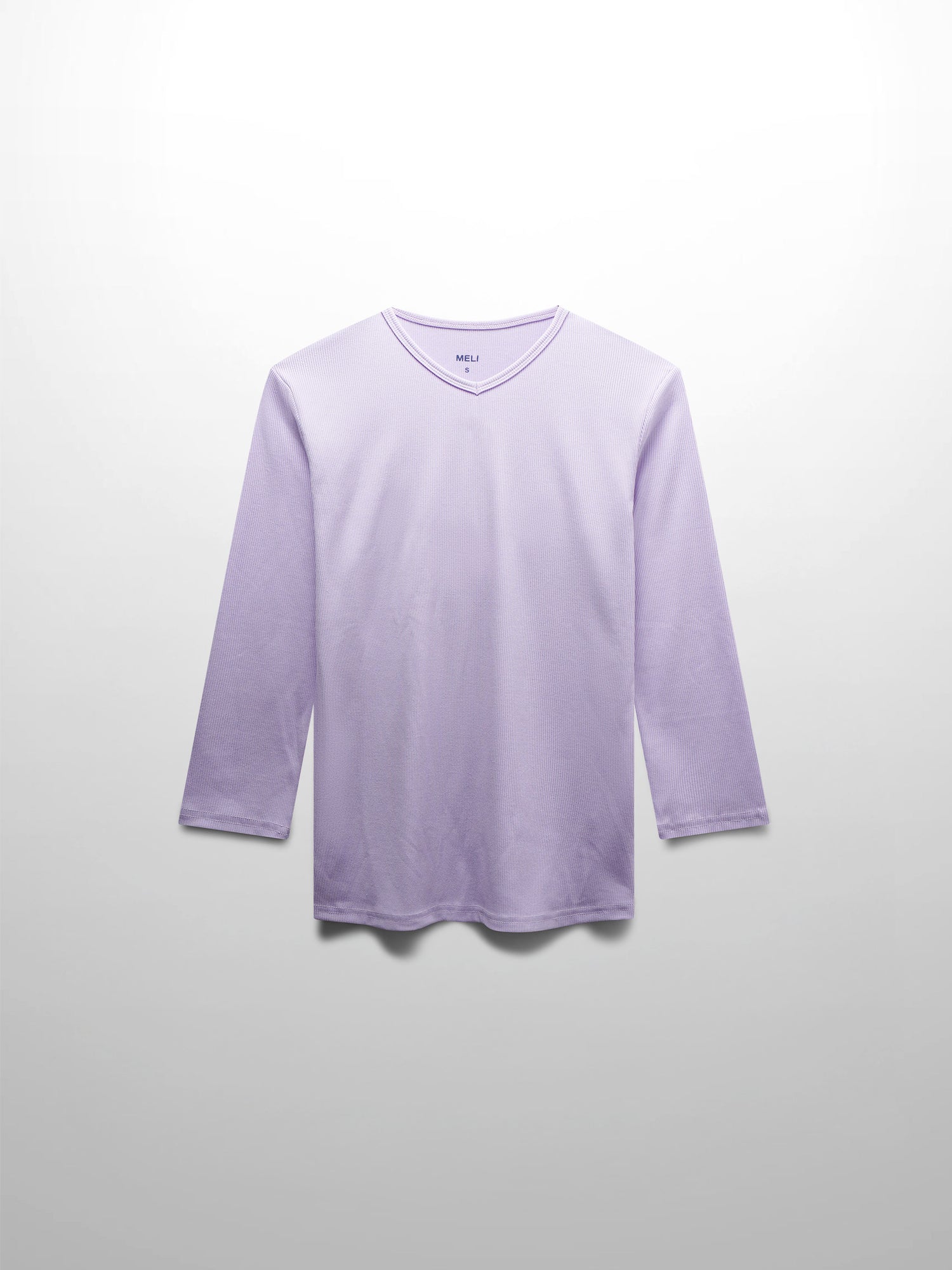 RIBBED HIGH V 3Q-LILAC