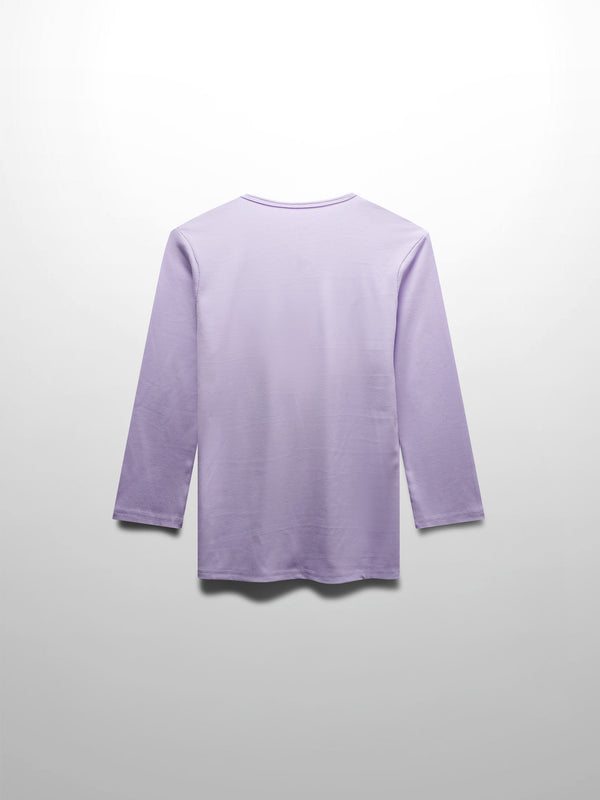 RIBBED HIGH V 3Q-LILAC