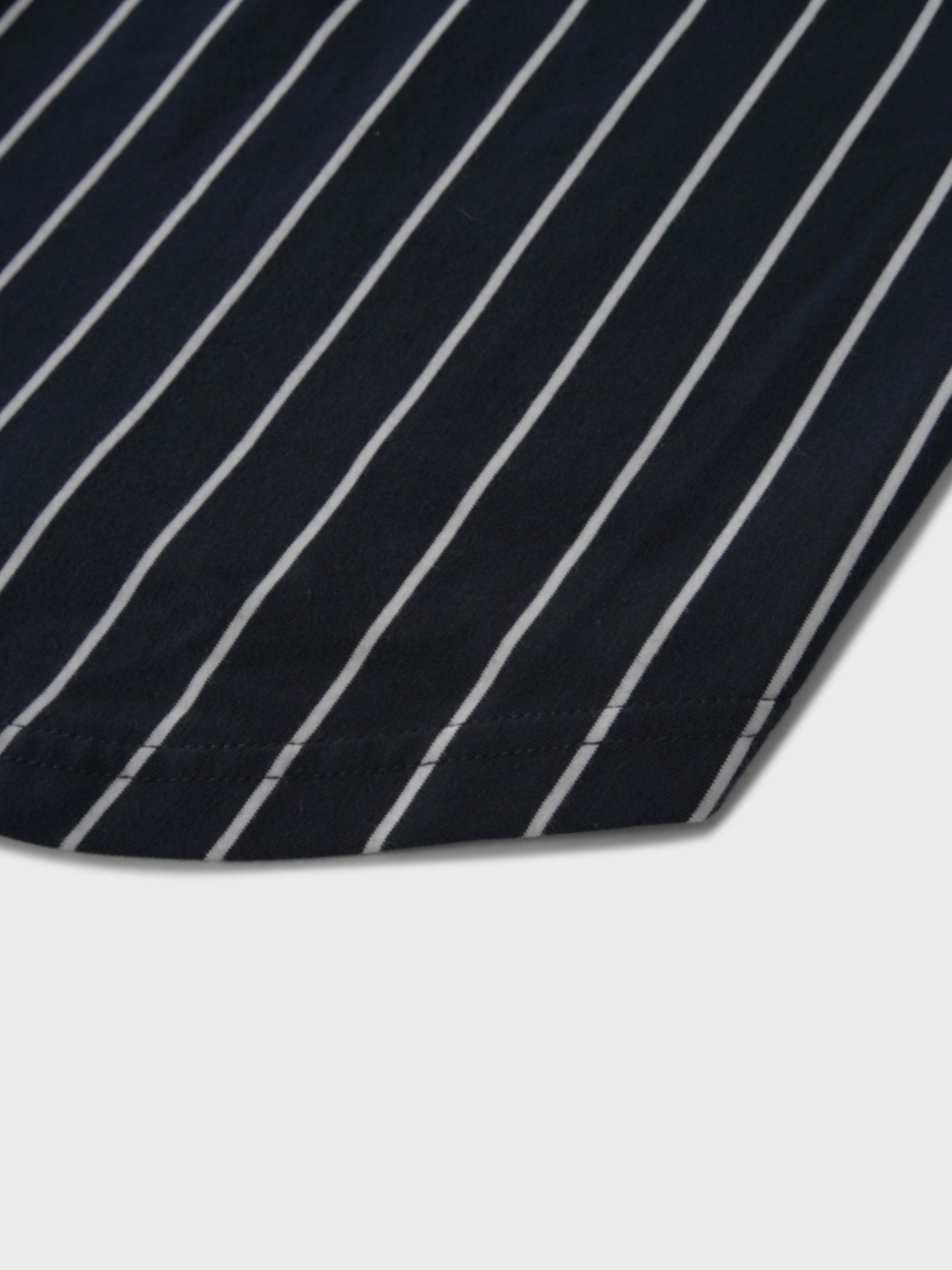 Side Shirred T-shirt Dress-Navy/White