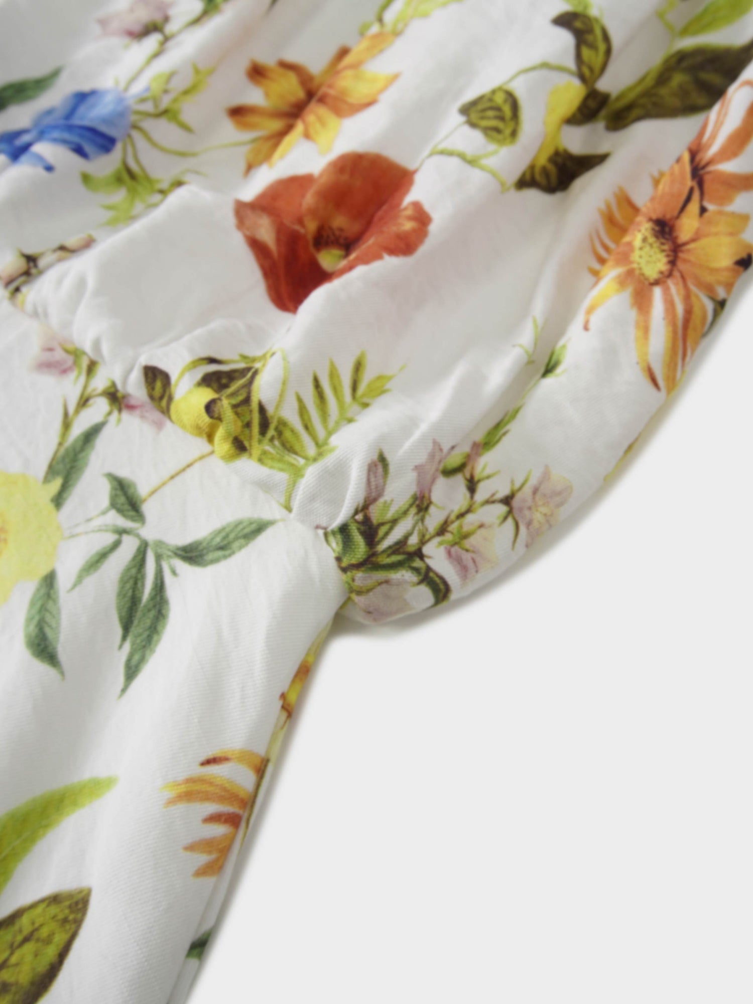 Waist Yoke Dress-Garden Floral