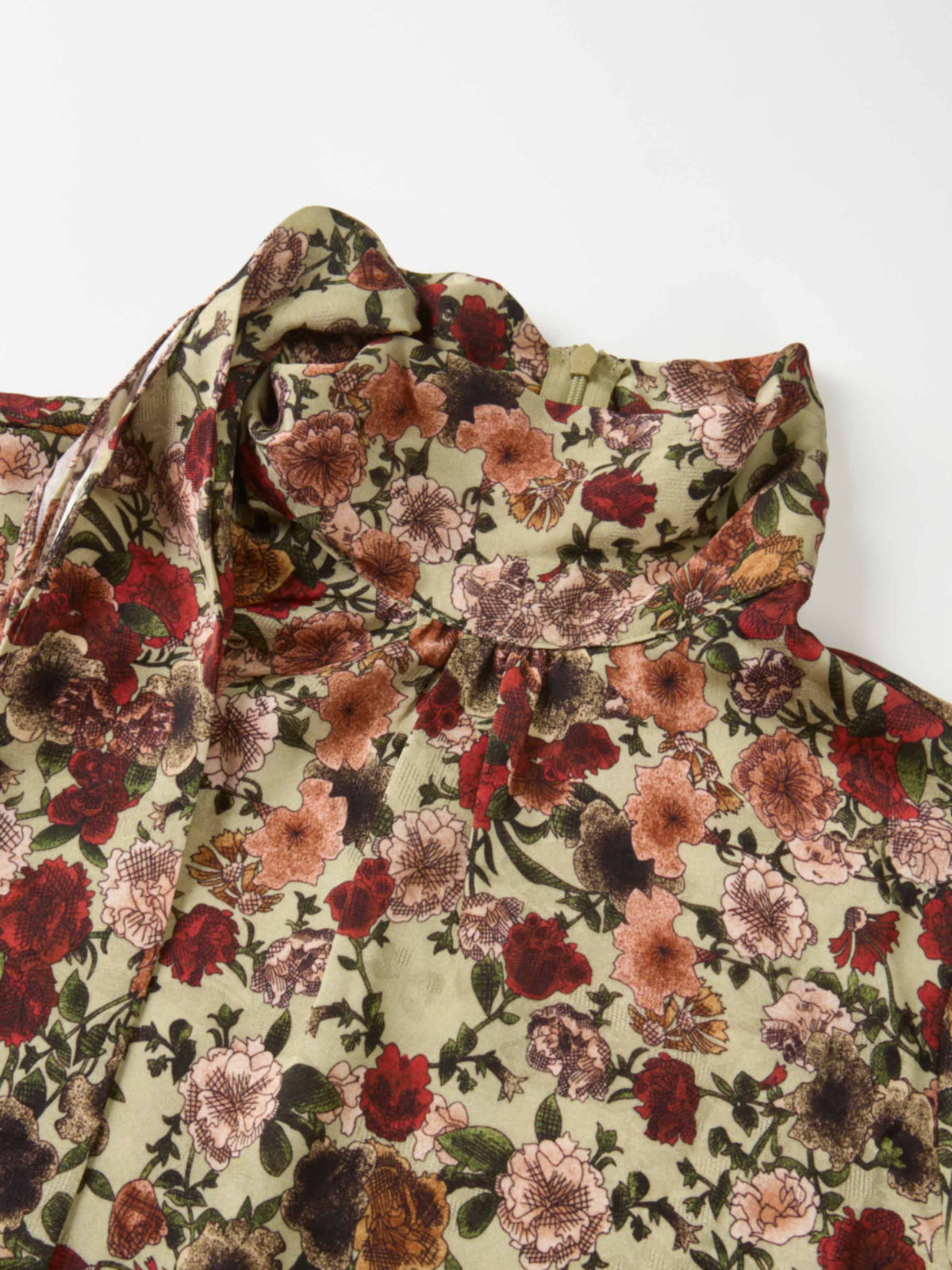 Floral Design Side Bow Blouse - Multi Color