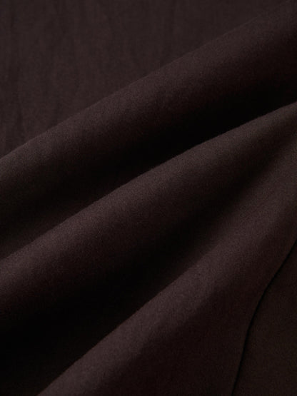 Belted Straight Maxi Skirt - Brown