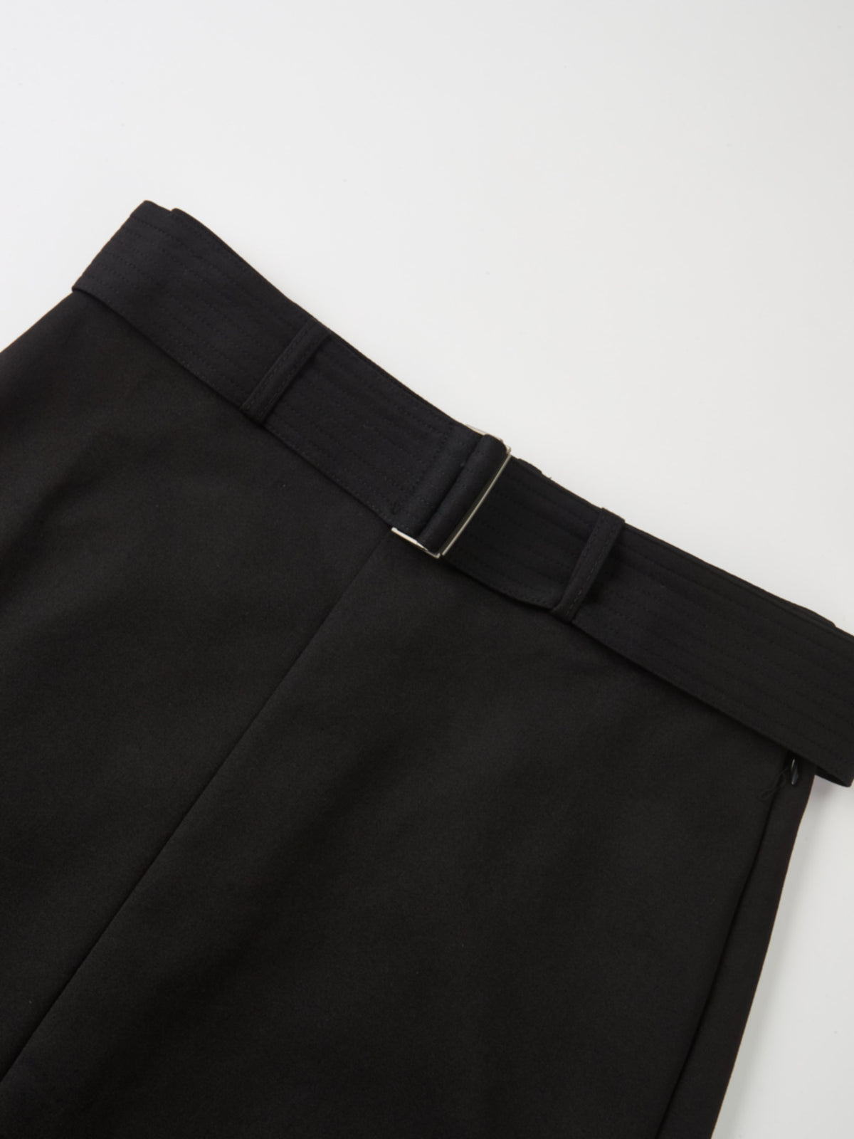 Belted Straight Maxi Skirt - Green