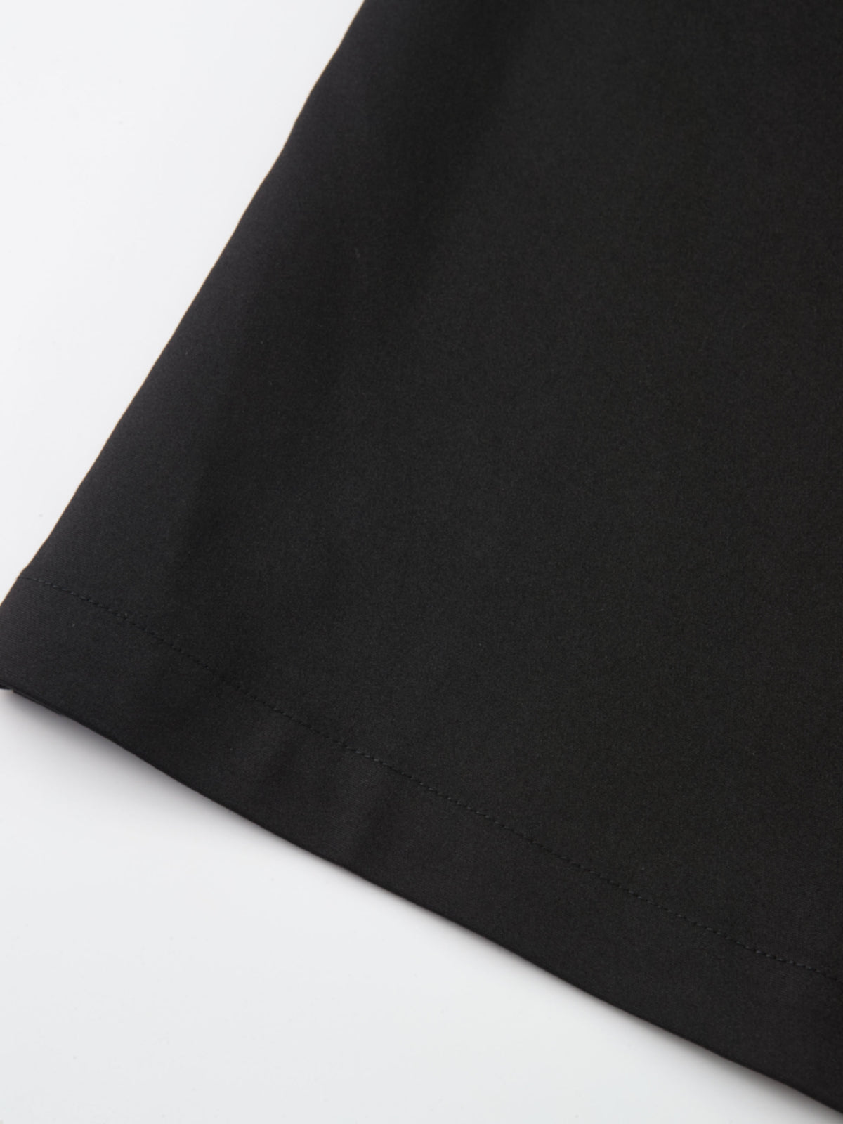 Belted Straight Maxi Skirt - Black