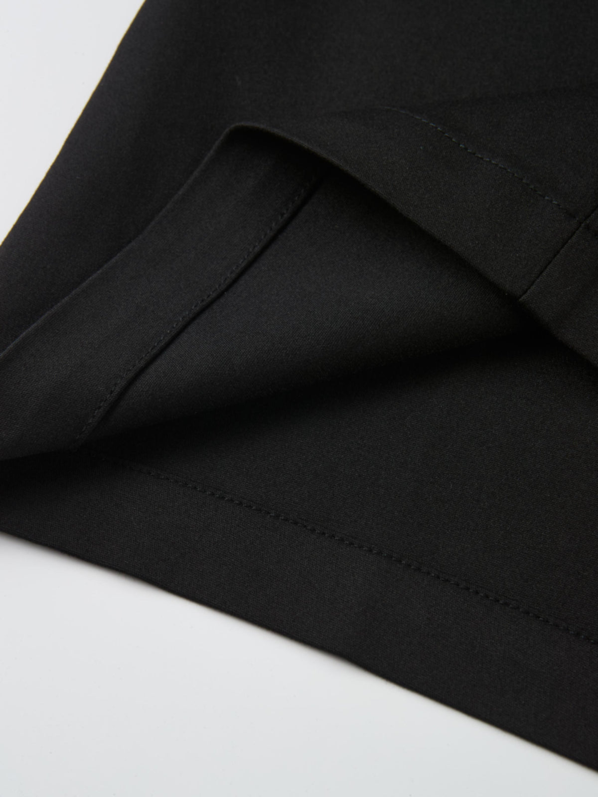 Belted Straight Maxi Skirt - Black