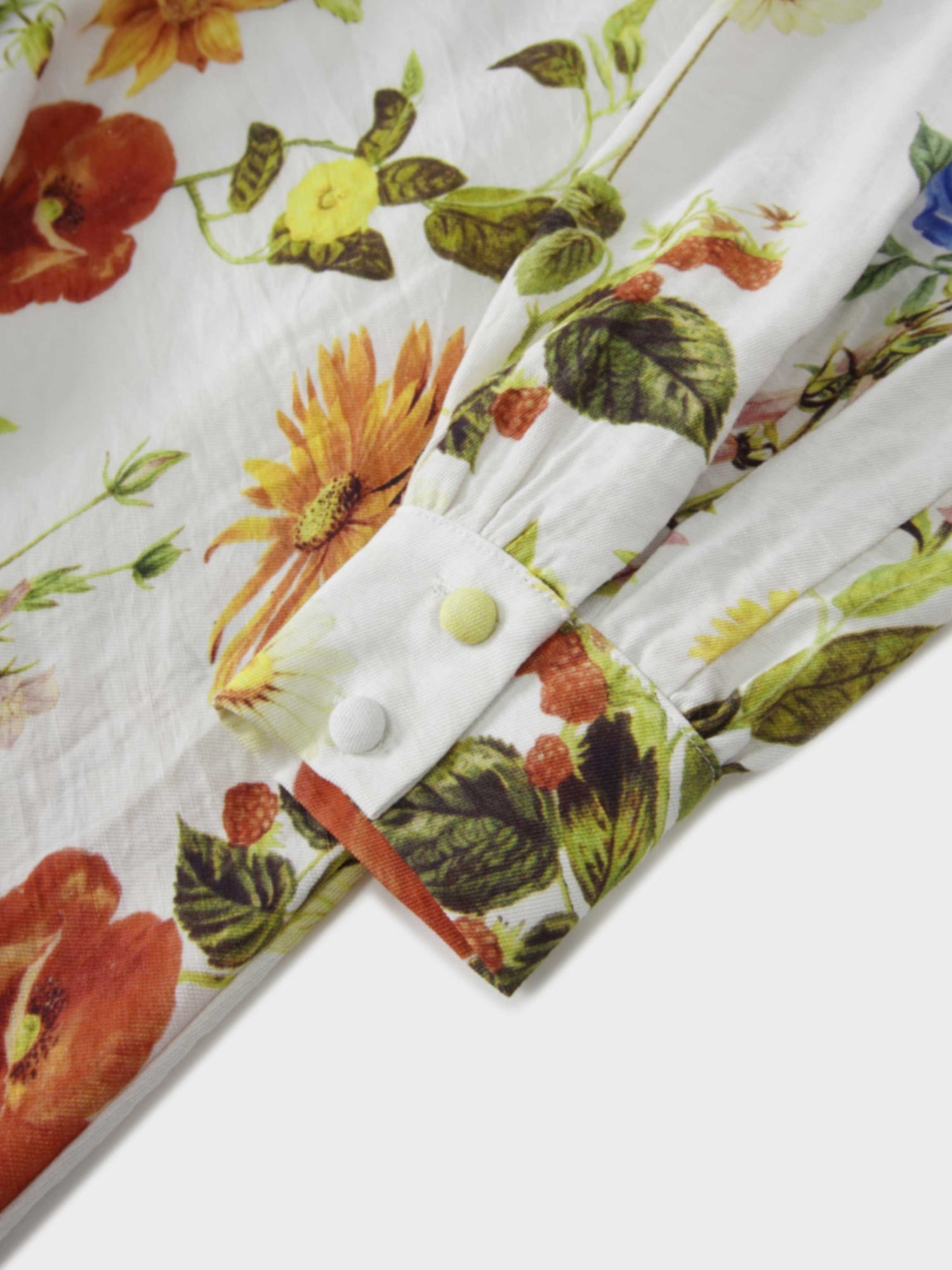 Waist Yoke Dress-Garden Floral