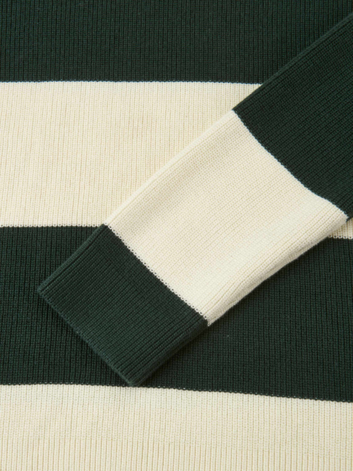Waffle Knit Top - Cream/Green