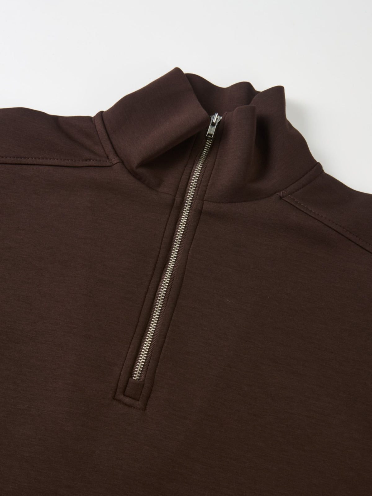 Scuba Half Zip Sweatshirt - Dark Brown