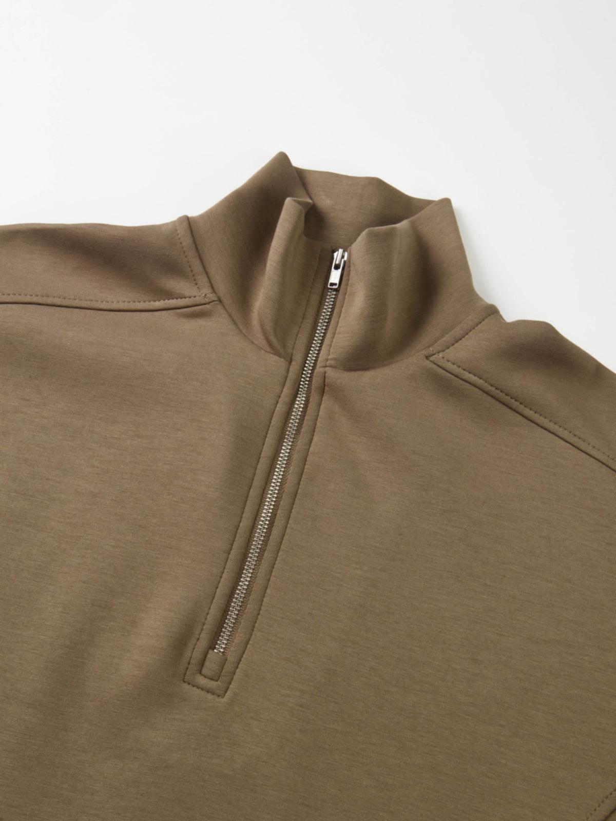 Scuba Half Zip Sweatshirt - Warm Taupe