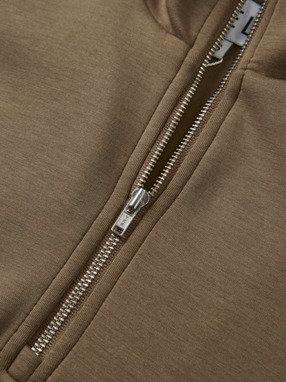 Scuba Half Zip Sweatshirt - Warm Taupe