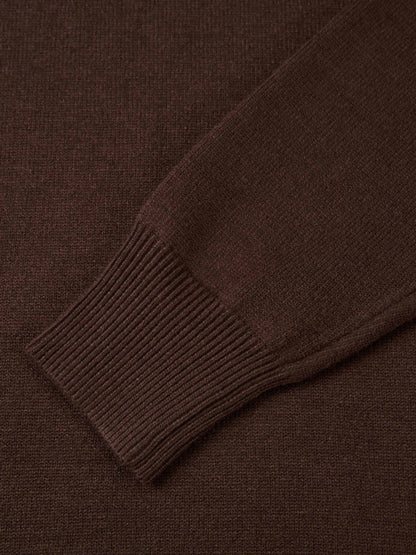 Knit Polo Top - Brown
