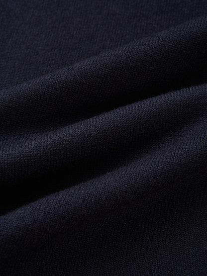 Knit Polo Top - Navy