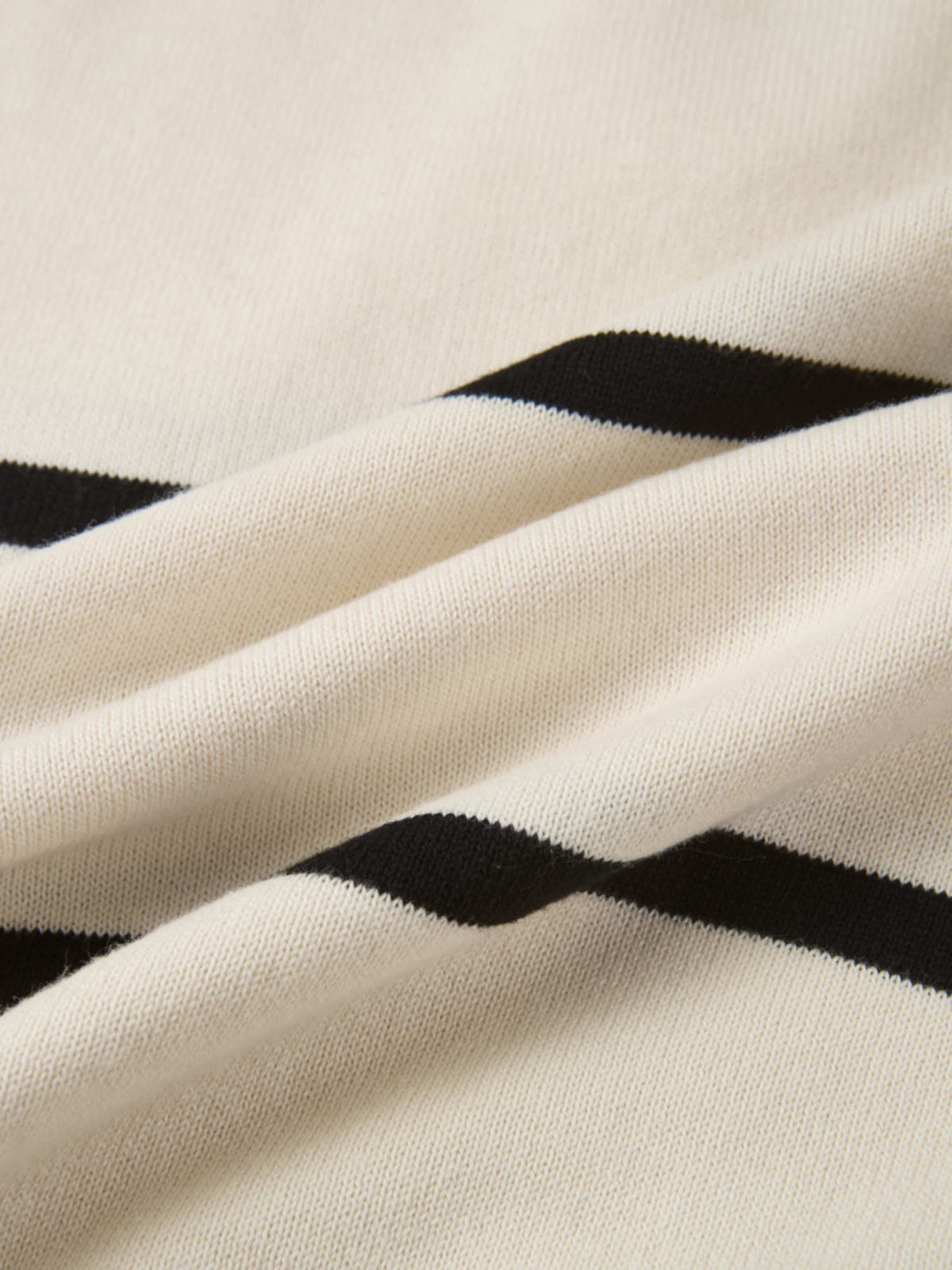 Thin Knit Polo Top - Cream/Black/Burgundy